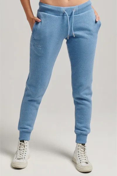 Спортивные брюки Vintage Logo из органического хлопка с вышитым логотипом Superdry, синий
