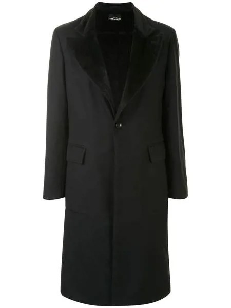 Comme Des Garçons Pre-Owned пальто средней длины с искусственным мехом