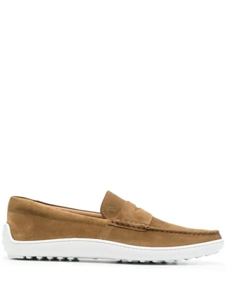 Топсайдеры с тональной строчкой Tod's, коричневый