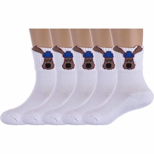 Носки PARA socks 5 пар, размер 18, белый