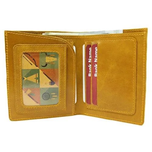Мужской кошелек портмоне ВП-А табачно-желтое Apache