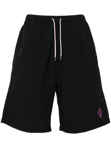 Marcelo Burlon County of Milan шорты-бермуды Graffiti Cross, черный