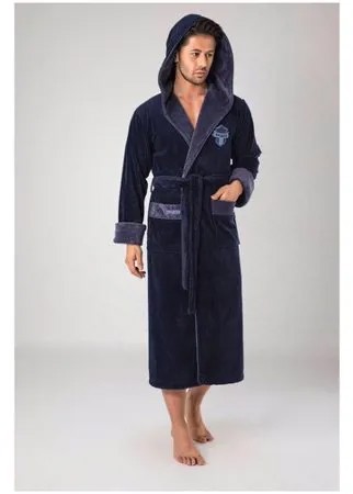 Халат Nusa NS1145, L-XL (48-50) Цвет: Темно-Синий, Бамбуковое волокно | Махра
