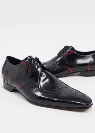 Черные/красные туфли на шнуровке Jeffery West-Черный