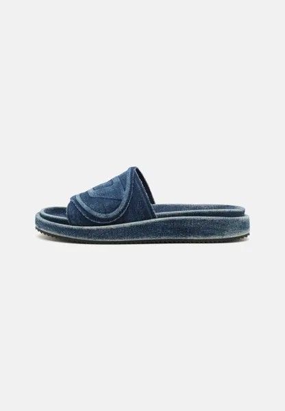 Мюли на плоской подошве SA-SLIDE D OVAL UNISEX Diesel, цвет blue denim