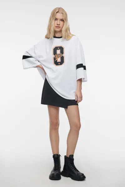 Футболка oversize спортивная в хоккейном стиле