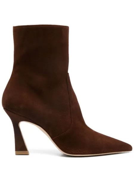 Stuart Weitzman ботильоны из замши 90 мм, коричневый