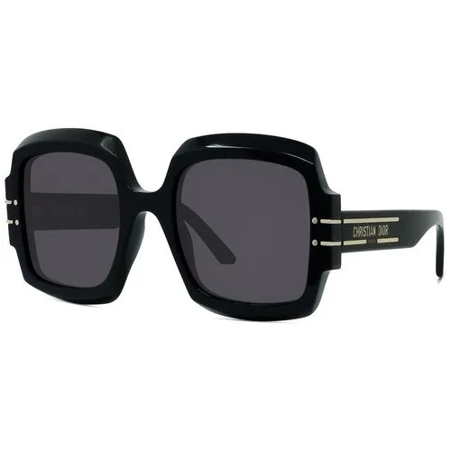 Солнцезащитные очки Dior, квадратные, оправа: пластик, с защитой от УФ, для женщин, черный
