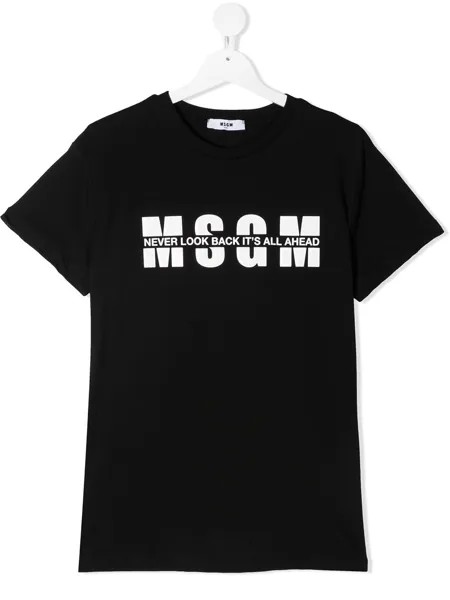 MSGM Kids футболка с надписью