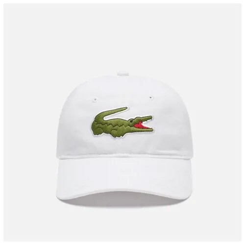 Кепка Lacoste Live Big Croc Twill белый , Размер ONE SIZE