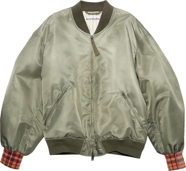 Куртка Acne Studios Bomber Jacket 'Olive Green', зеленый