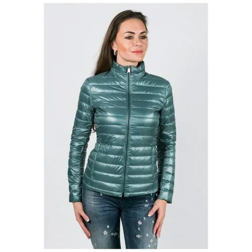 Куртка  Stella Guardino демисезонная, средней длины, размер 38, зеленый