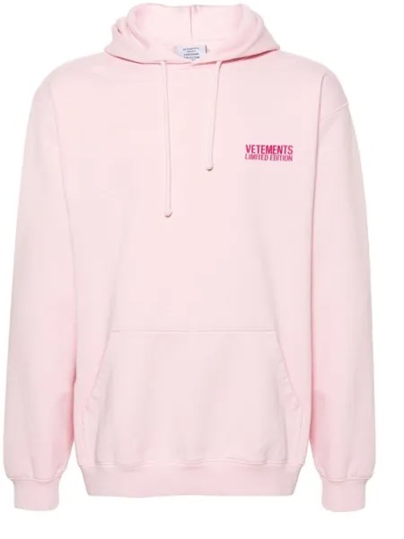 VETEMENTS худи с вышитым логотипом, розовый