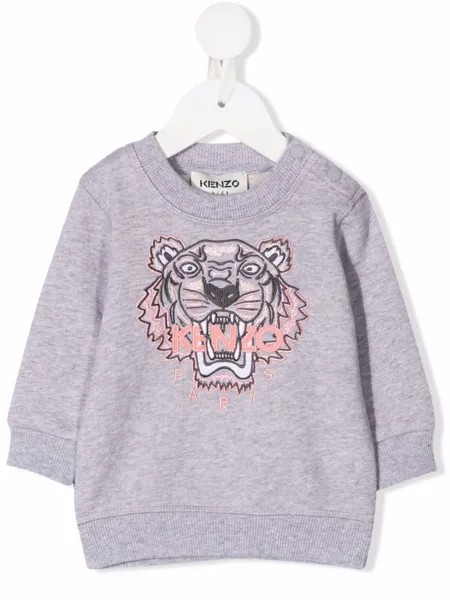 Kenzo Kids толстовка с вышивкой Tiger