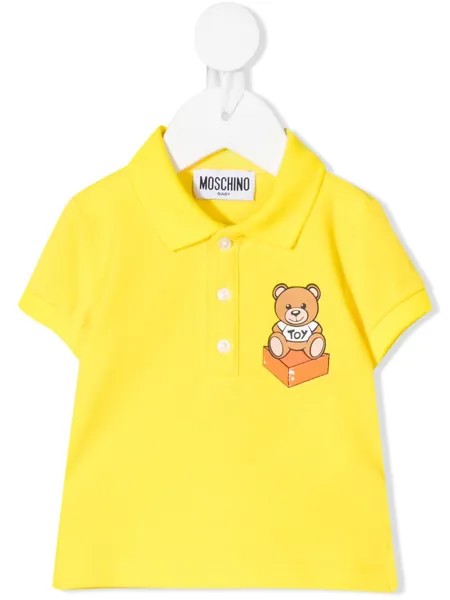 Moschino Kids рубашка поло с логотипом