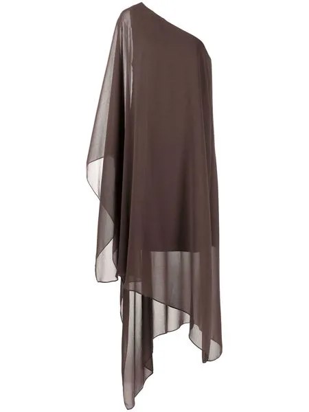 Halston Heritage платье миди Ellie на одно плечо