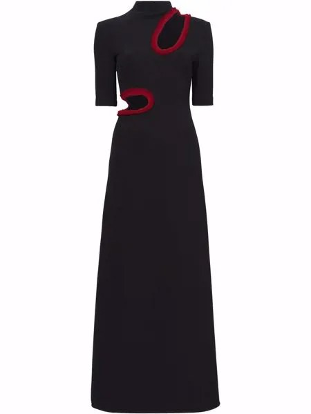 Proenza Schouler Textured Crepe Cut Out Dress