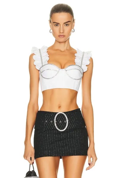 Топ Area Ruffle Bustier, белый