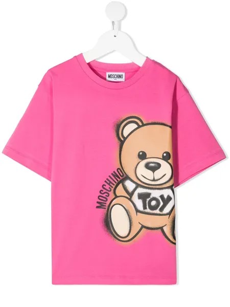 Moschino Kids футболка Teddy с логотипом