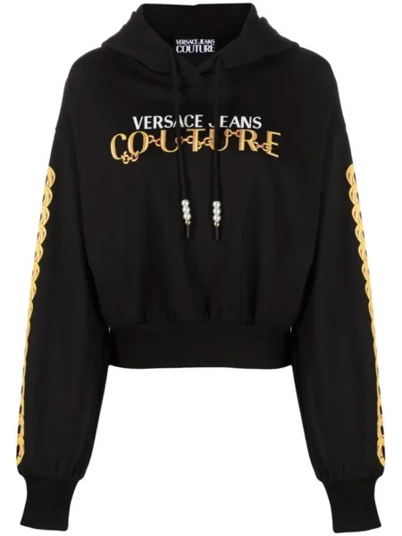 Versace Jeans Couture худи с принтом Logo Couture, черный