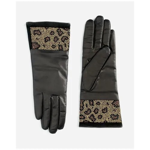 Перчатки Rindi, демисезон/зима, натуральная кожа, подкладка, размер 7, черный