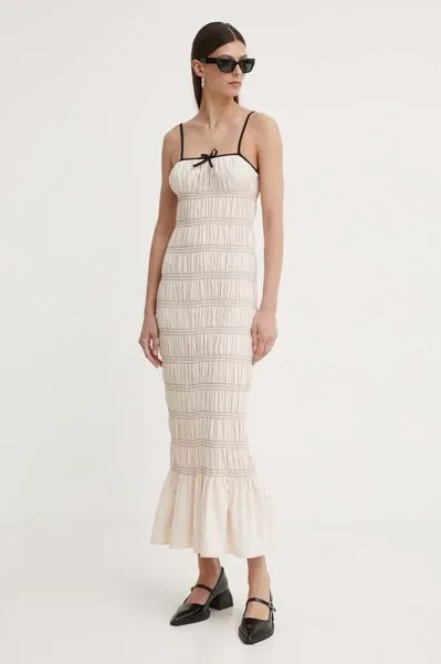 BeauRS Dress хлопковое платье Resume, бежевый