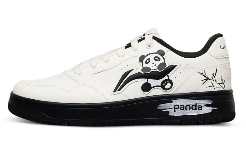 Кроссовки LINING Skateboarding Shoes Women's Low-top Beige/Black, цвет Off White