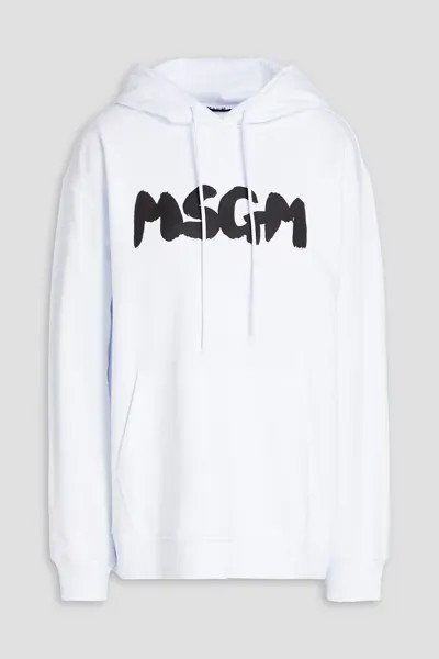 Худи из французской махровой ткани с логотипом MSGM, белый