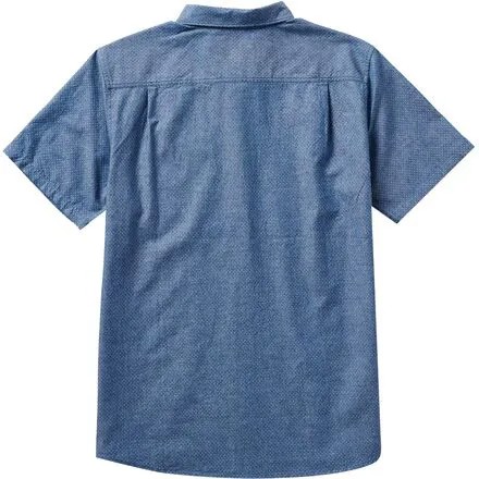 Рубашка с короткими рукавами Scholar Aizome Chambray мужская Roark, темно-синий