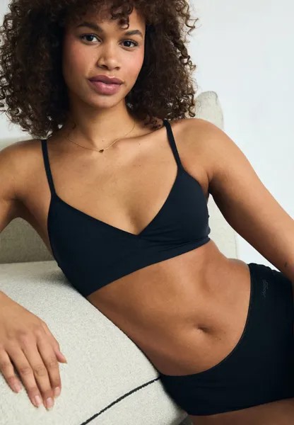 Бюстье SOFT BRALETTE DEEP V Lindex, цвет black