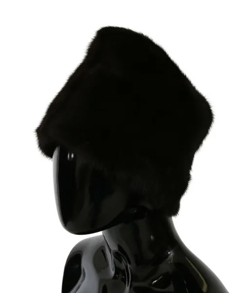 DOLCE - GABBANA Шапка Черная женская шапка из шелкового меха норки s. 56 / XS Рекомендуемая розничная цена: 3400 долларов США.