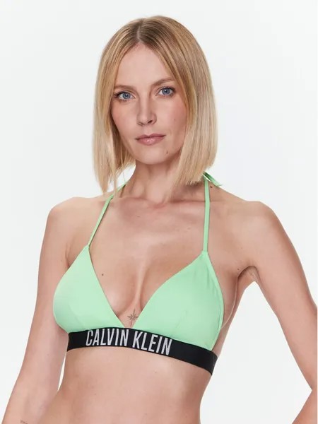 Верх бикини Calvin Klein, зеленый