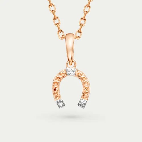 Подвеска GOLD CENTER, золото, 585 проба, бриллиант