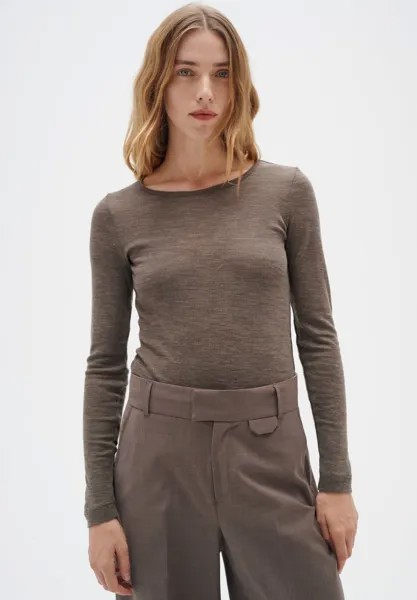 Футболка с длинным рукавом Fangiw 100% Шерсть InWear, цвет brown melange
