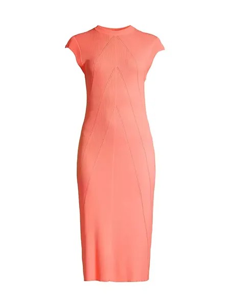 Вязаное платье миди Body-Con Undra Celeste, персиковый
