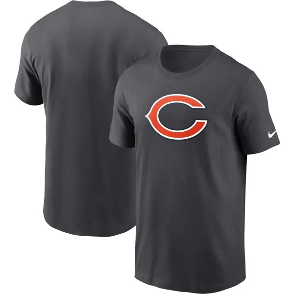 Мужская антрацитовая футболка с логотипом Chicago Bears Essential Nike