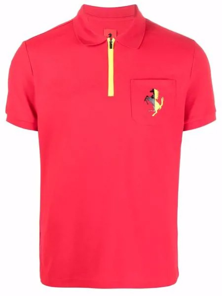 Ferrari рубашка поло на молнии