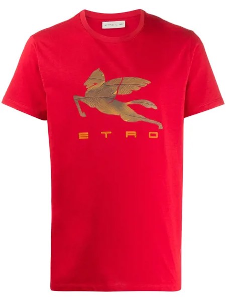 Etro футболка с принтом Pegasus