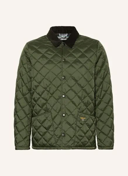 Херрон стеганая куртка Barbour, зеленый