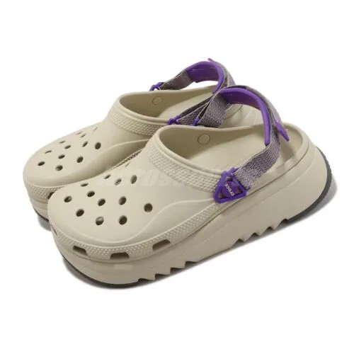 Crocs Hiker Xscape Clog Bone Neon Purple Мужские сандалии унисекс Casaul 208365-2CF