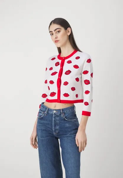 Кардиган Daroda Kiss Alice + Olivia, цвет soft white multi