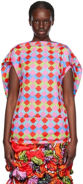 Разноцветная футболка с принтом Comme Des Garcons, цвет C pattern