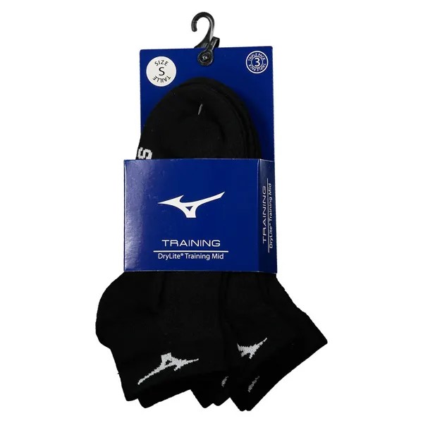 Носки Mizuno Training Mid 3 шт, черный