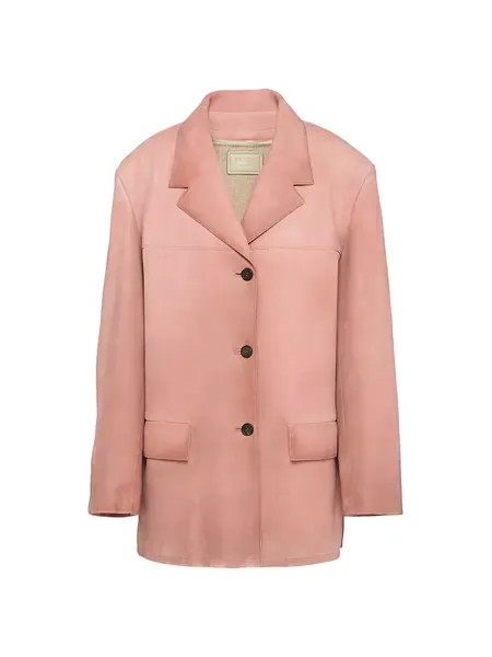 Замшевый пиджак Prada, розовый