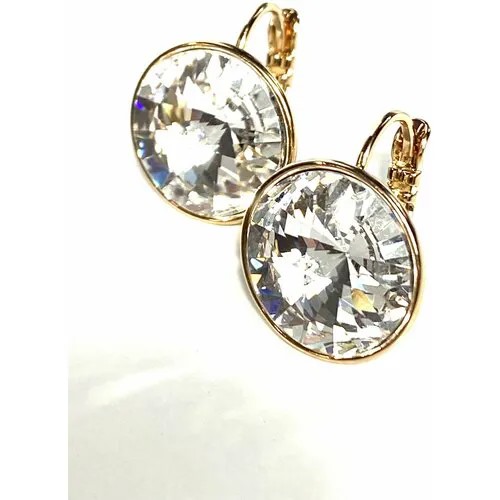Серьги Florento, кристалл, серебряный