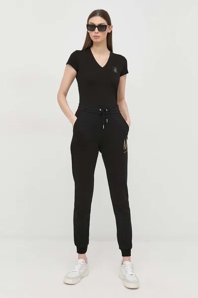 Спортивные брюки из хлопка Armani Exchange, черный