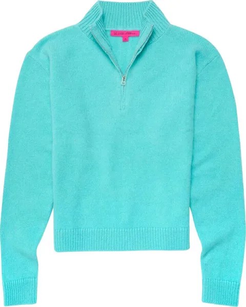 Свитер The Elder Statesman Half Zip 'Marina', синий