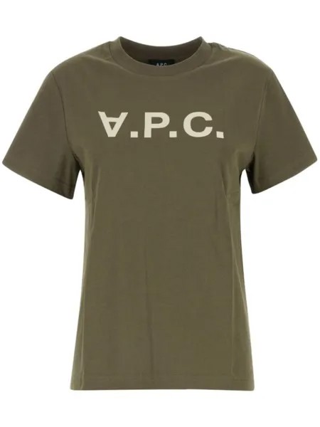 A.P.C. футболка с логотипом, зеленый