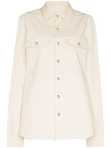 Rick Owens oversized buttoned shirt jacket