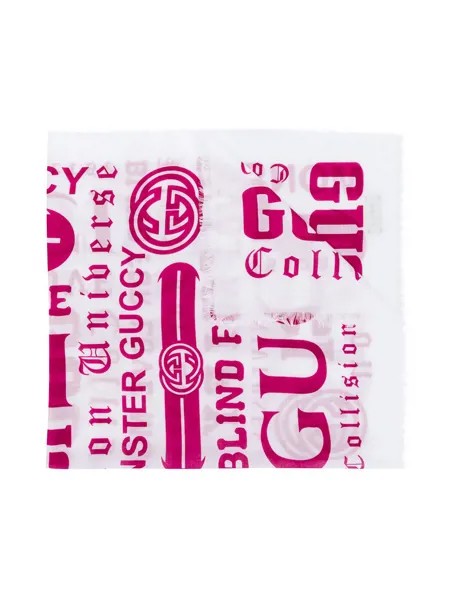 Gucci Kids шарф с контрастным логотипом